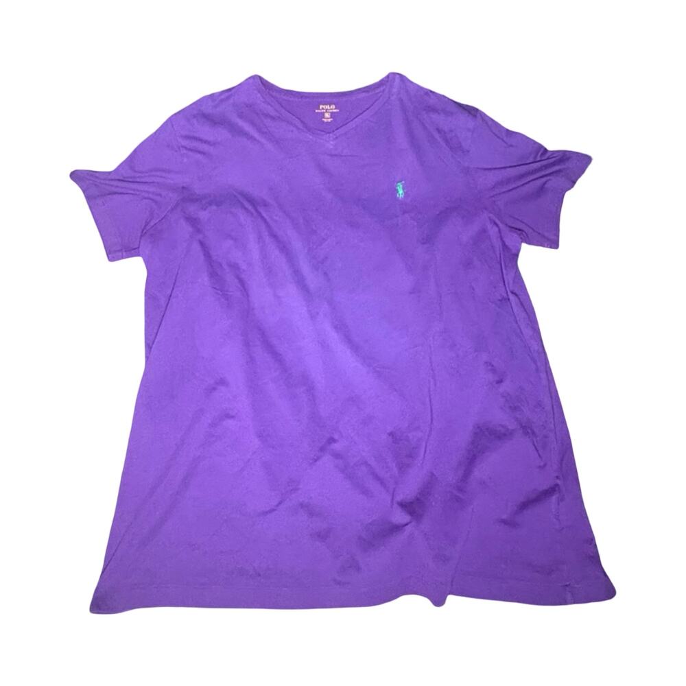 Polo Ralph Lauren Purple V-Neck T-Shirt - Men’s XL